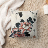 牡丹に蝶、広重のシャクヤクおよび蝶、Hiroshige、Ukiyo-e クッション (ブランケット)