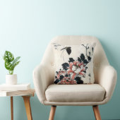 牡丹に蝶、広重のシャクヤクおよび蝶、Hiroshige、Ukiyo-e クッション (椅子)