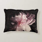 牡丹のダークウォール:花絵を描のデザイン アクセントクッション (裏面)