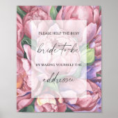 牡丹のバラ救済-花嫁のア忙しドレスのポスター ポスター (正面)