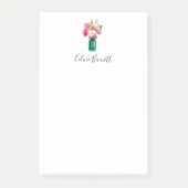 牡丹のブーケパーソナライズされた ポストイット (正面)