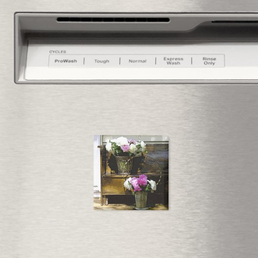 牡丹のマグネットのバスケット マグネット (インサイチュ (食洗機))