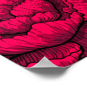 牡丹の中のレンチ ポスター (角)