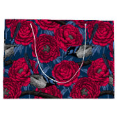 牡丹の中のレンチ ラージペーパーバッグ (裏面)