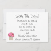 牡丹の塊が日付を保存する セーブザデート (裏面)