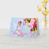 牡丹の妖精 – ファンタジーマザーズデイカード カード (黄色い花)