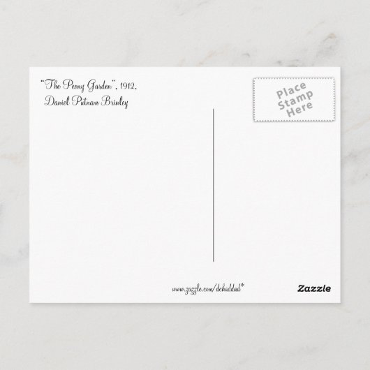 牡丹の庭 ポストカード (裏面)