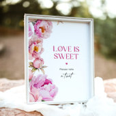 牡丹の明るいピンクの愛は甘い治療を取る ポスター