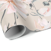 牡丹の水の色の庭開花ピンク ラッピングペーパー (ロールコーナー)