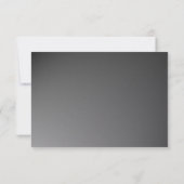 牡丹の白と黒とカスタマイズ可能な色 出欠カード (裏面)