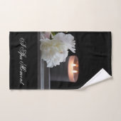 牡丹の花とキャンドルリラックス バスタオルセット (ハンドタオル)