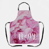 牡丹の花と庭園愛好家のためのバラ エプロン (正面)