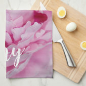 牡丹の花と庭園愛好家のためのバラ キッチンタオル (四つ折り)