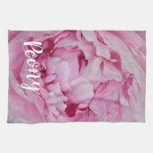牡丹の花と庭園愛好家のためのバラ キッチンタオル (横)