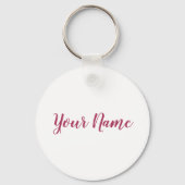 牡丹の花と庭園愛好家のためのバラ キーホルダー (裏面)