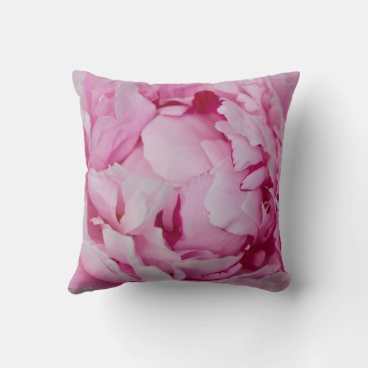 牡丹の花と庭園愛好家のためのバラ クッション (裏面)