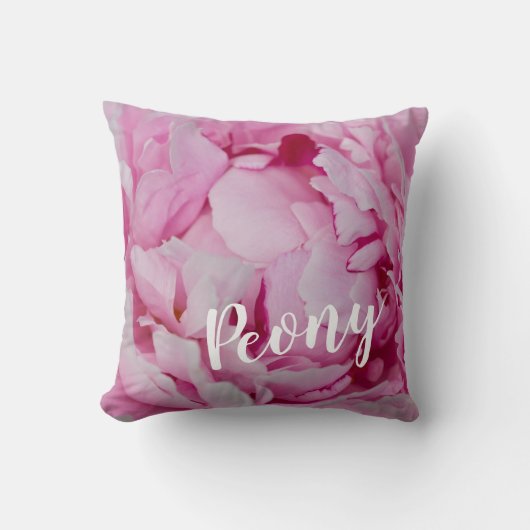 牡丹の花と庭園愛好家のためのバラ クッション (正面)