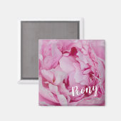 牡丹の花と庭園愛好家のためのバラ マグネット (正面/裏面)