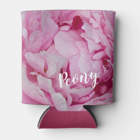 牡丹の花と庭園愛好家のためのバラ 缶クーラー (正面)