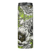 牡丹の花と蛾 タンブラー (裏面)