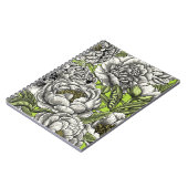 牡丹の花と蛾 ノートブック (左側)