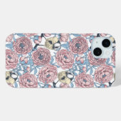 牡丹の花と鳥ケースメイトiPhoneケース Case-Mate iPhoneケース (裏面 (横))