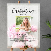 牡丹の花のお祝い生写真、葬儀 ポスター