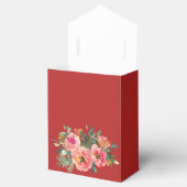 牡丹の花の二重の喜びの中国の結婚式の赤 フェイバーボックス (オープン)