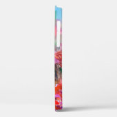 牡丹の花の低木、モダン絵画、カの油 Case-Mate iPhoneケース (裏面 / 左)