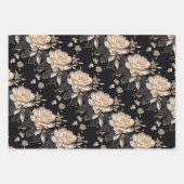 牡丹の花の結婚花の記念日 ラッピングペーパーシート (正面)