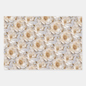 牡丹の花の結婚花の記念日 ラッピングペーパーシート (正面3)