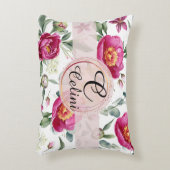 牡丹の花の継ぎ目のないパターン装飾用クッション アクセントクッション (正面(垂直))