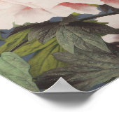 牡丹の花の美しいフォトメカニカルプリント ポスター (角)