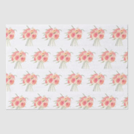 牡丹の花パステルウォーターカラー素朴結婚性 薄葉紙