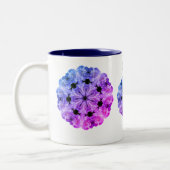 牡丹の花パーソナライズされた画 ツートーンマグカップ (左)