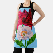 牡丹の花プリント エプロン (インサイチュ)