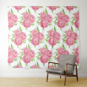 牡丹の花束の水彩模様 タペストリー (インサイチュ(横))