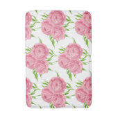 牡丹の花束の水彩模様 バスマット (正面縦)