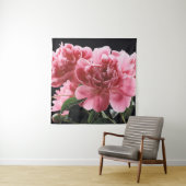 牡丹の花束クローズアップ：ピンクレッド タペストリー (インサイチュ)