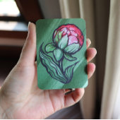 牡丹の花牡丹ガーデナーアートピンク 名刺