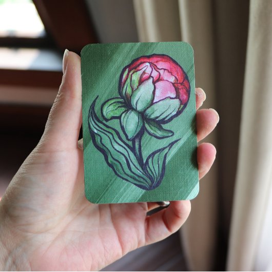 牡丹の花牡丹ガーデナーアートピンク 名刺