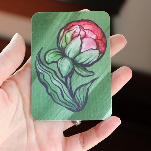 牡丹の花牡丹ガーデナーアートピンク 名刺