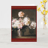 牡丹の花瓶 カード (黄色い花)