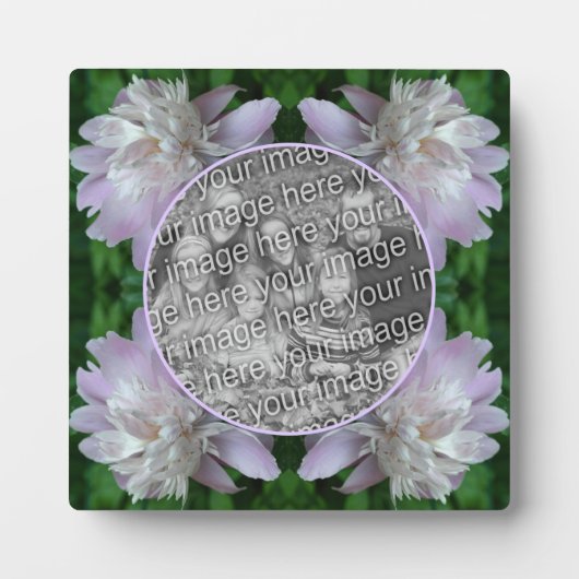 牡丹の花自然自分の写真を作成 フォトプラーク (正面)