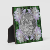 牡丹の花自然自分の写真を作成 フォトプラーク (正面)