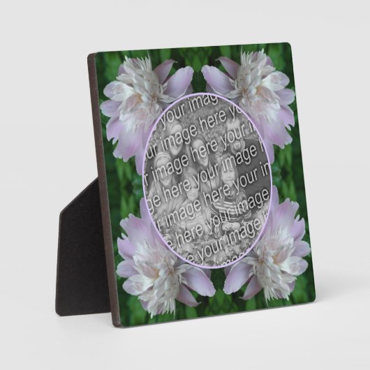 牡丹の花自然自分の写真を作成 フォトプラーク (正面)