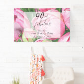 牡丹の花90th誕生日パーティー 横断幕 (インサイチュ)