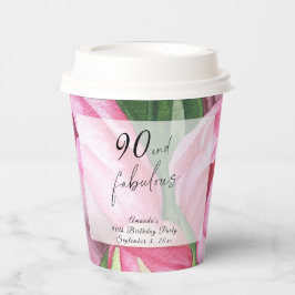 牡丹の花90th誕生日パーティー 紙コップ
