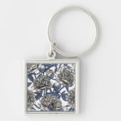 牡丹の花 キーホルダー (正面)