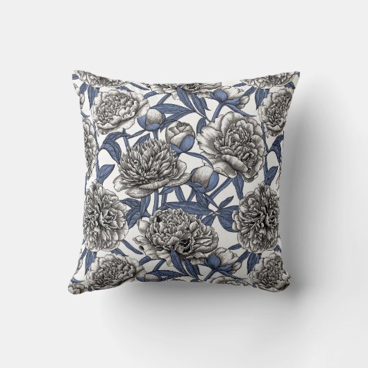 牡丹の花 クッション (裏面)